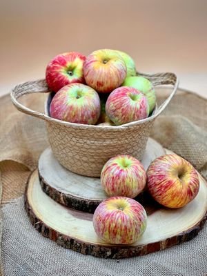Freshly Harvested Gravenstein Apples at Mariposa Market in Willits