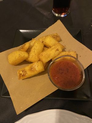Polenta fries - these were amazing  at Kiodofisso in Lecce