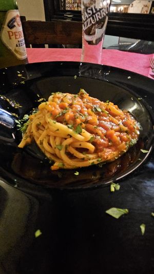 Great pasta, al dente and very tasty. Not a big porción, but a good starter :) at Kiodofisso in Lecce