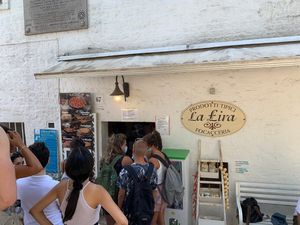 Front of the store at La Lira Focacceria in Alberobello