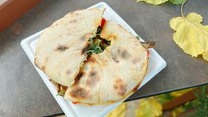 vegan puccia  at La Lira Focacceria in Alberobello