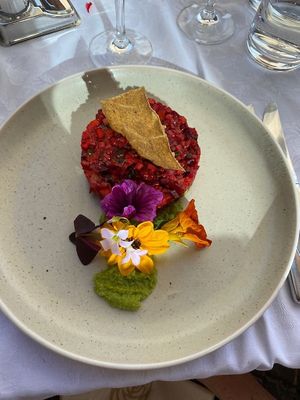 Gemüsetartar at Hotel Steineggerhof in Collepietra