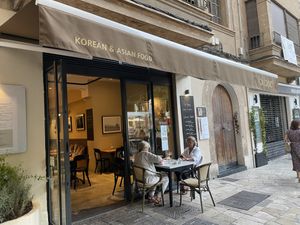 The other half of the restaurant from outside when passing by  at Bi Bap in Mallorca