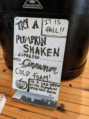 Sounds good at Mud Pie Vegan Bakery and Coffee in Kansas City