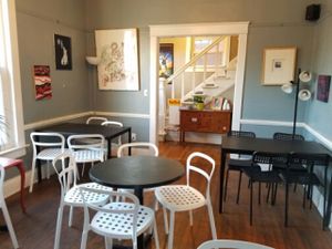 inside at Mud Pie Vegan Bakery and Coffee in Kansas City