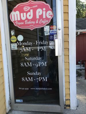 Outside at Mud Pie Vegan Bakery and Coffee in Kansas City