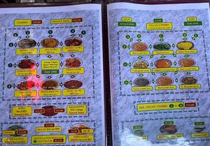 The menu  at Merkato in North London