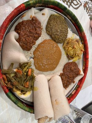 Vegan sampler   at Merkato in North London