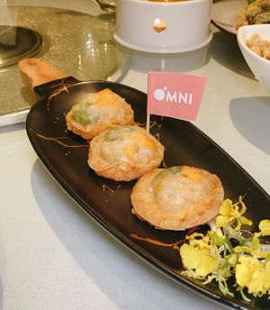 Crispy OmniCrabmeat with mustard toast at The Square 翠玉軒 in Hong Kong Island