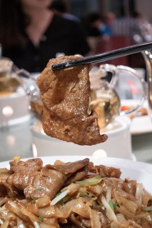 Vegan “beef” Ho-fan  at The Square 翠玉軒 in Hong Kong Island