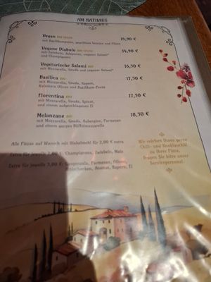 Second page of pizza at Am Rathaus in Fuessen