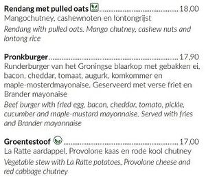 vegan options at Pronk in Groningen