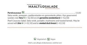 vegan options at Pronk in Groningen