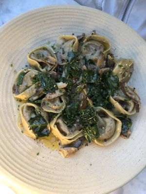 Wild mushroom tortelli  at Gia in Toronto
