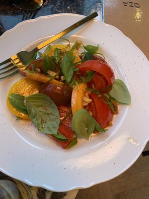 Peach Tomato Salad  at Gia in Toronto