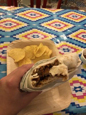 “vegan mariachi” (burrito with jackfruit)  at TomToms Burritos - Odinsplatsen in Gothenburg