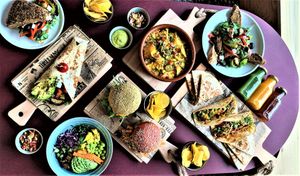 a select of Aubergini dishes at Aubergini in Amsterdam