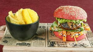 Portobello Burger at Aubergini in Amsterdam