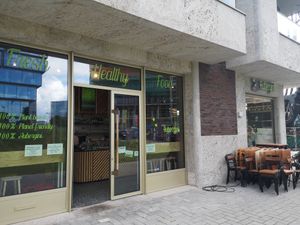 Outside at Aubergini in Amsterdam