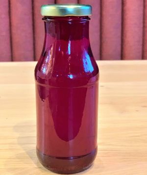 Beetroot drink at Aubergini in Amsterdam
