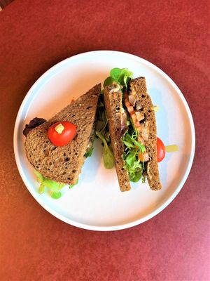 Auber Club Sandwich (vegan) at Aubergini in Amsterdam