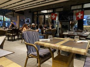 Outdoor sitting  at Domino in Lugano