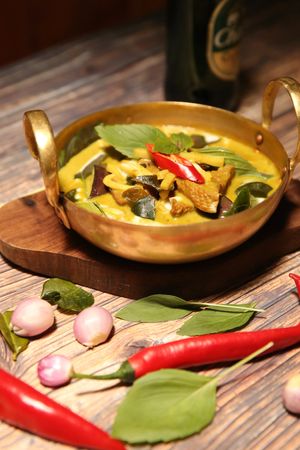 Vegan 'Chicken' Green Curry - GAENG KEOW WAAN at Mali Vegan Thai in South West London