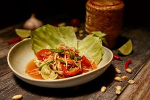 Green Papaya Salad (Som Tum)  at Mali Vegan Thai in South West London