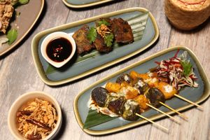 Shitake Mushroom and Tofu Satay at Mali Vegan Thai in South West London