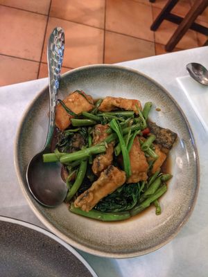 Pla Tip Pad Prik at Mali Vegan Thai in South West London