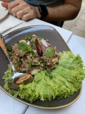 Larb at Mali Vegan Thai in South West London