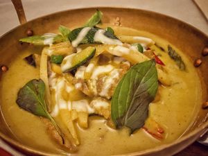 Green curry   at Mali Vegan Thai in South West London