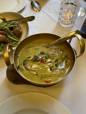 Green curry at Mali Vegan Thai in South West London