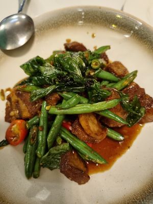 Ka Prow Moo Grob Tip Mekhong at Mali Vegan Thai in South West London