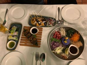 Starters at Mali Vegan Thai in South West London