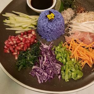 Pretty rice salad at Mali Vegan Thai in South West London