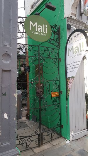 Outside at Mali Vegan Thai in South West London