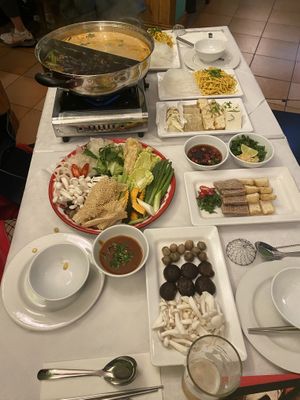 Hot pot and ingredients  #Veganuary at Mali Vegan Thai in South West London