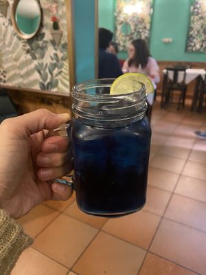 Blue Tea #Veganuary at Mali Vegan Thai in South West London