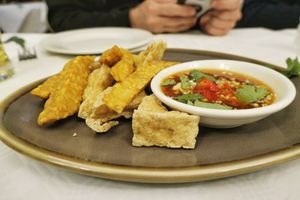 Taohoo & tempeh tod   at Mali Vegan Thai in South West London