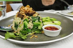 Kao pad nuea kem tip  at Mali Vegan Thai in South West London