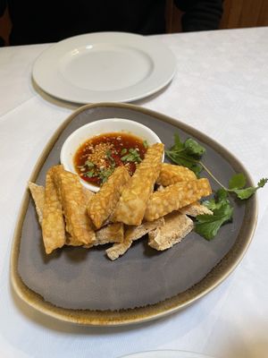 Tempeh and tofu starter  at Mali Vegan Thai in South West London