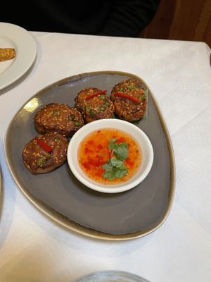 Thai bruschetta   at Mali Vegan Thai in South West London