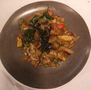 Drunken 'duck' Noodles at Mali Vegan Thai in South West London