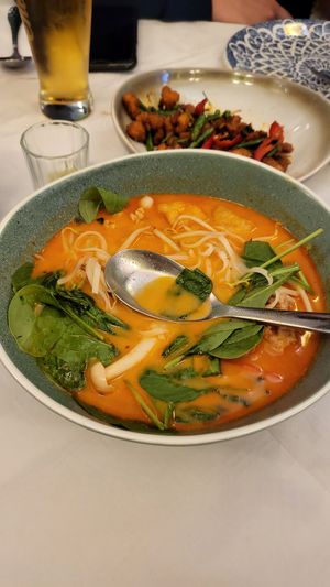 Noodle soup at Mali Vegan Thai in South West London