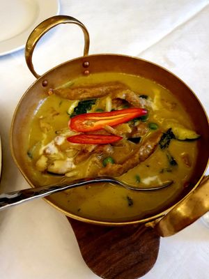 Thai green curry at Mali Vegan Thai in South West London