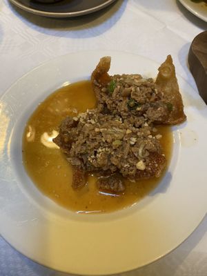 Gyo Grob Tom Yum Kluk Klik  at Mali Vegan Thai in South West London