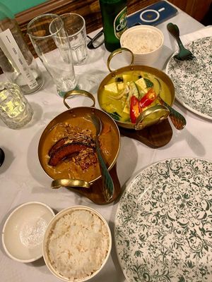 Massaman and Green Curry  at Mali Vegan Thai in South West London