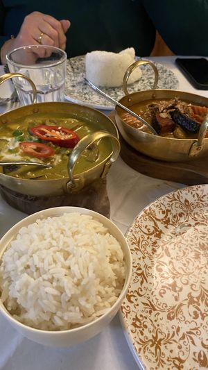 Thai green curry  at Mali Vegan Thai in South West London