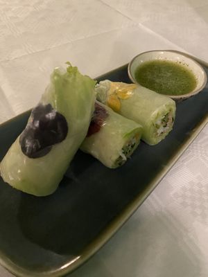 Spring rolls #Veganuary at Mali Vegan Thai in South West London